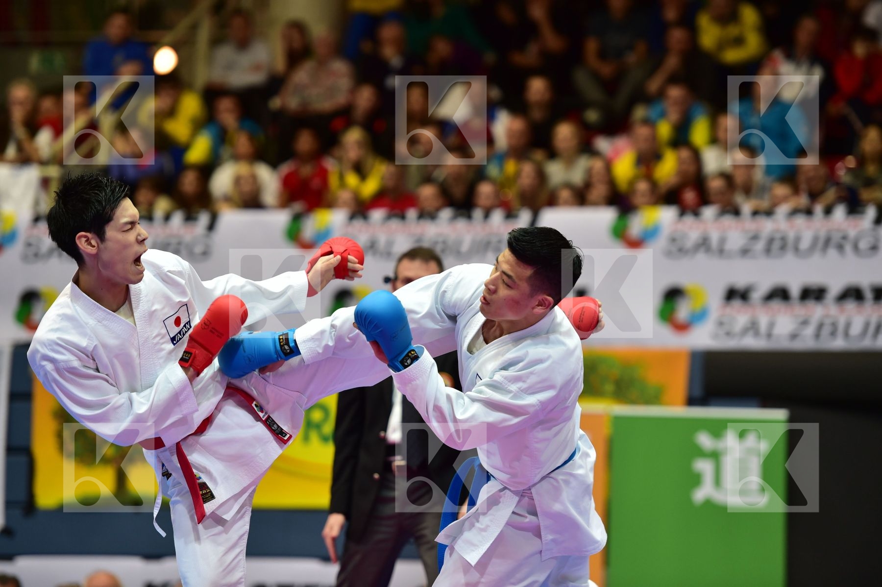 Japan male kumite -75 kg nishimura ken Shureido watanabe daisuke