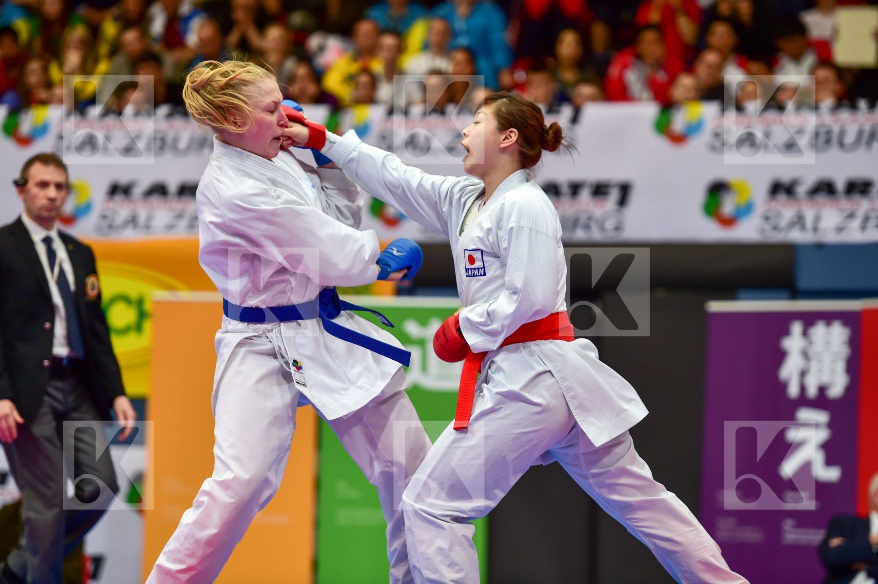 female kumite 68+ kg finland Hirota Japan kuusisto helena uekusa