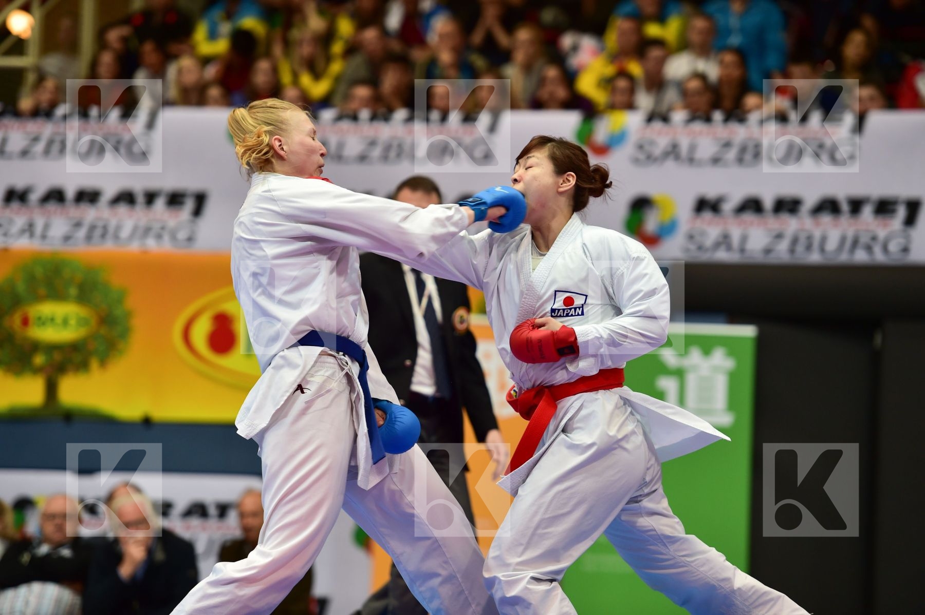 female kumite 68+ kg finland Hirota Japan kuusisto helena uekusa