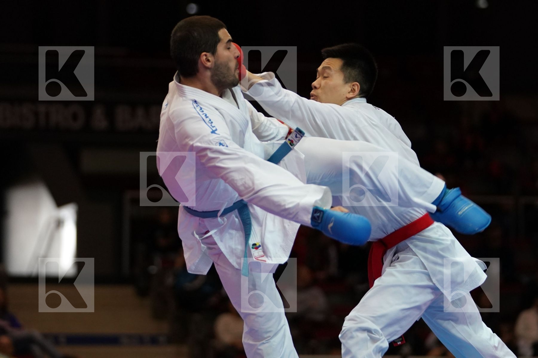 WEI-CHUN HSU (CHINESE TAIPEI) VS GERMAN CHARPENTIER (CHILE) in Senior Kumite -75 Kg - Bronze bout