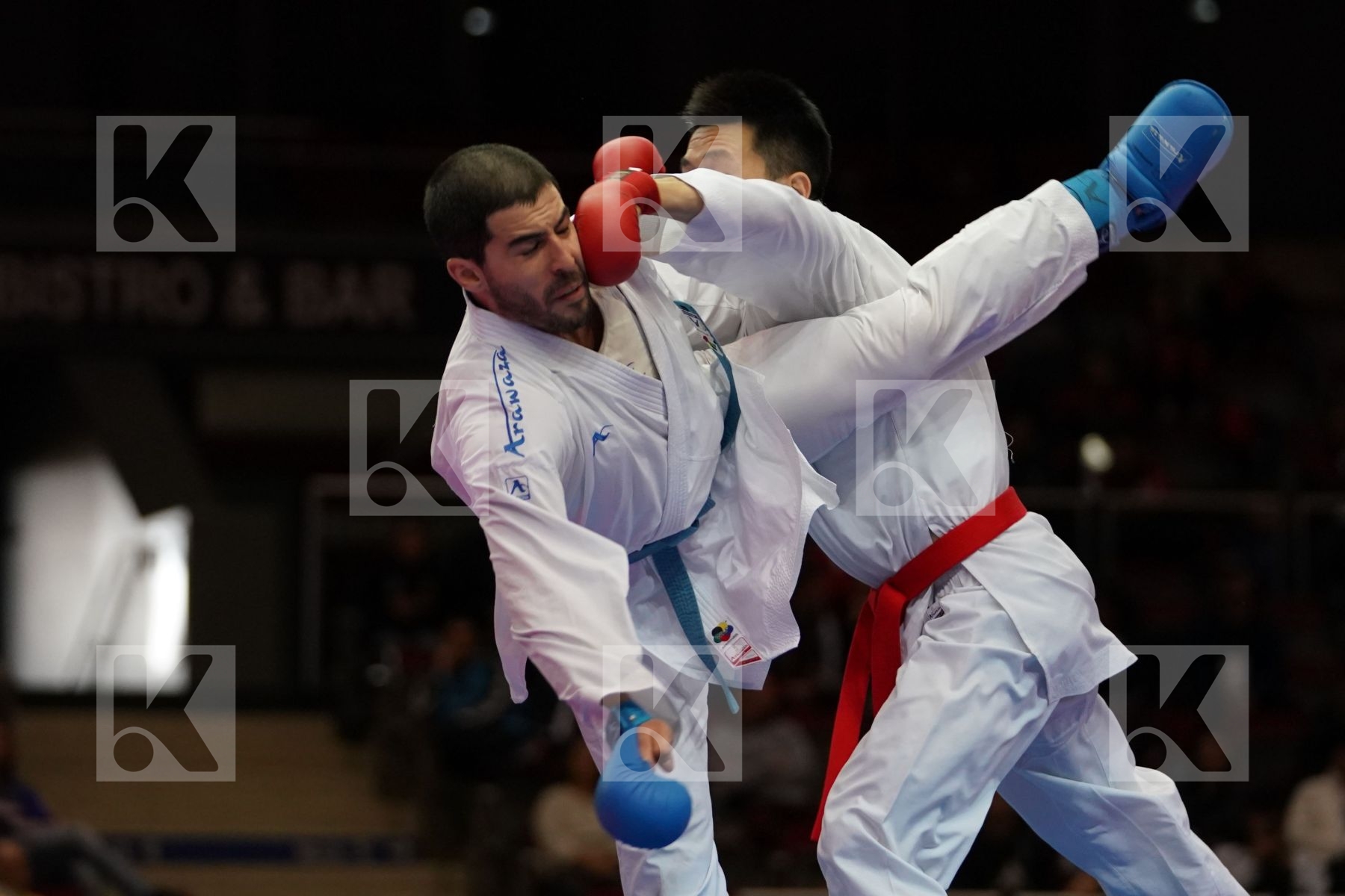 WEI-CHUN HSU (CHINESE TAIPEI) VS GERMAN CHARPENTIER (CHILE) in Senior Kumite -75 Kg - Bronze bout