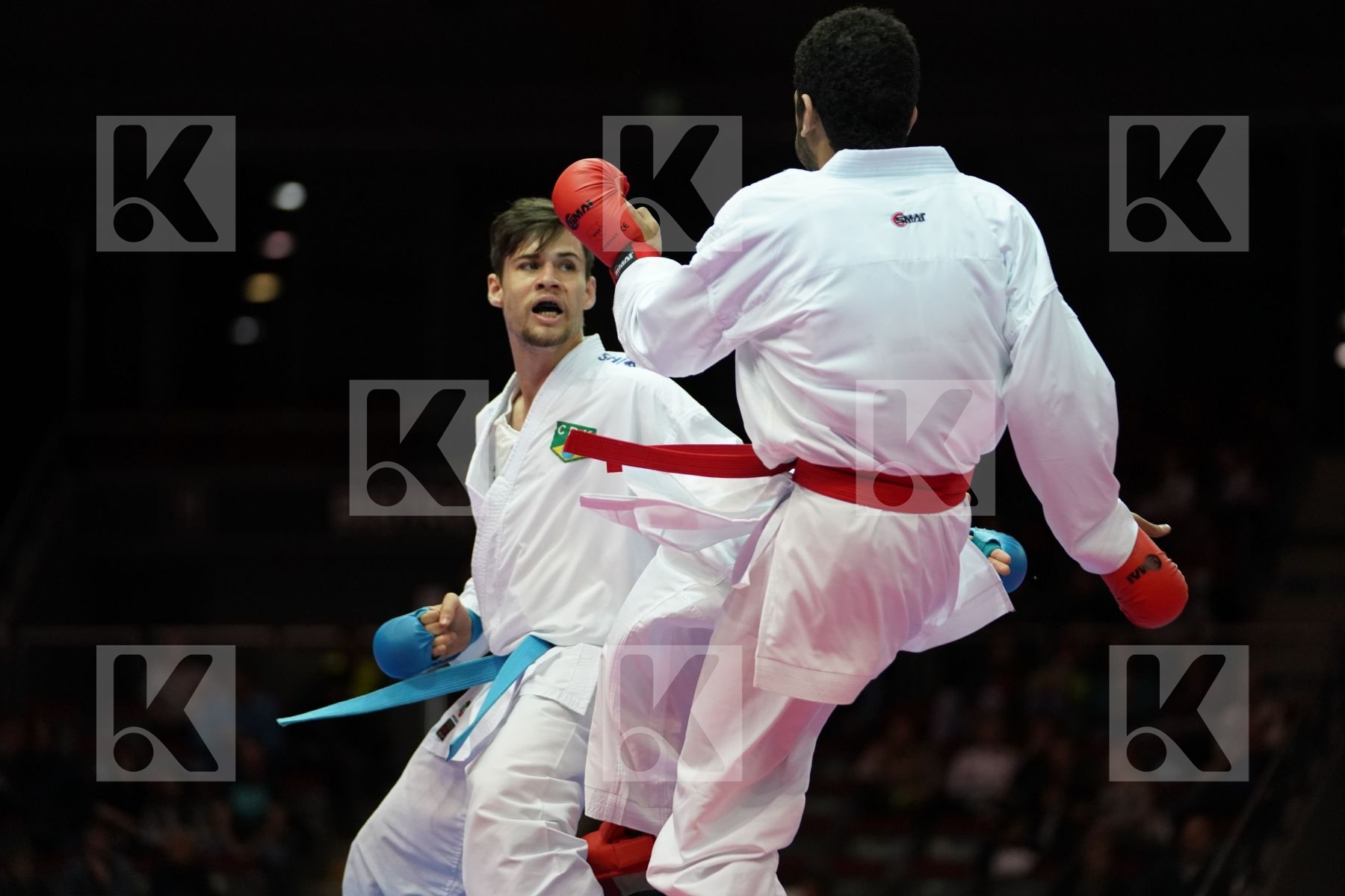 MALEK SALAMA (EGYPT) VS RAFAEL NASCIMENTO (BRAZIL) in Senior Kumite -60 Kg - Bronze bout