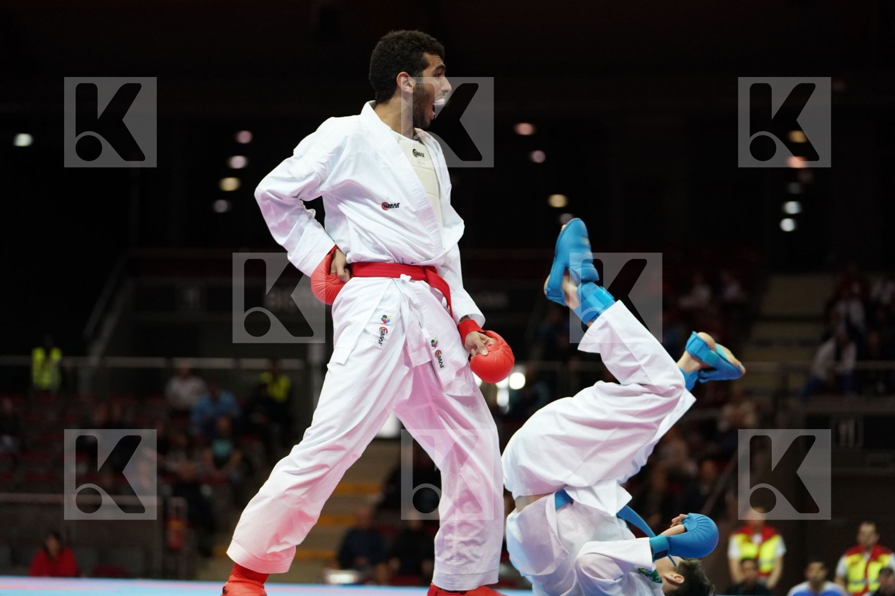 MALEK SALAMA (EGYPT) VS RAFAEL NASCIMENTO (BRAZIL) in Senior Kumite -60 Kg - Bronze bout
