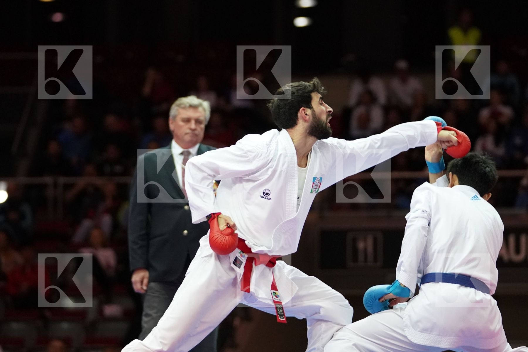 FIRDOVSI FARZALIYEV (AZERBAIJAN) VS KAISAR ALPYSBAY (KAZAKHSTAN) in Senior Kumite -60 Kg - Bronze bout