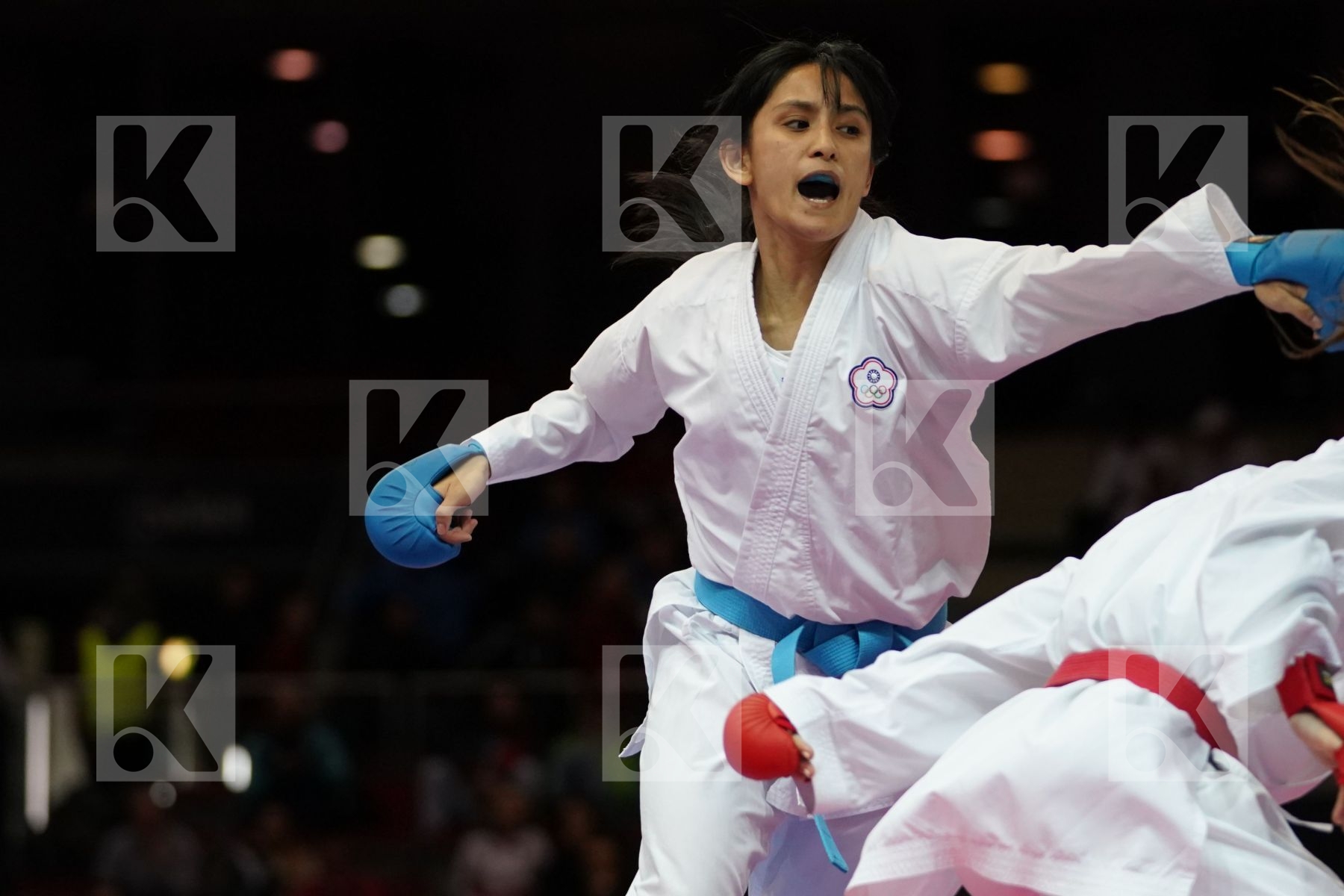 SHARA HUBRICH (GERMANY) VS SHIAU-SHUANG GU (CHINESE TAIPEI) in Senior Kumite -50 Kg - Bronze bout