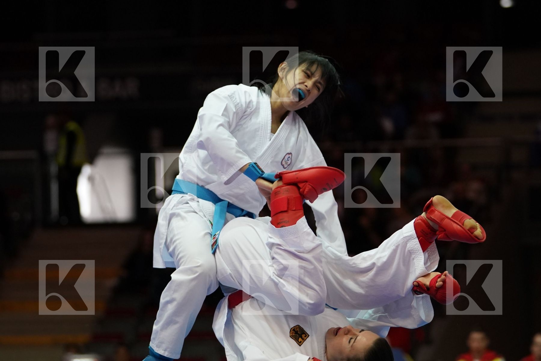 SHARA HUBRICH (GERMANY) VS SHIAU-SHUANG GU (CHINESE TAIPEI) in Senior Kumite -50 Kg - Bronze bout