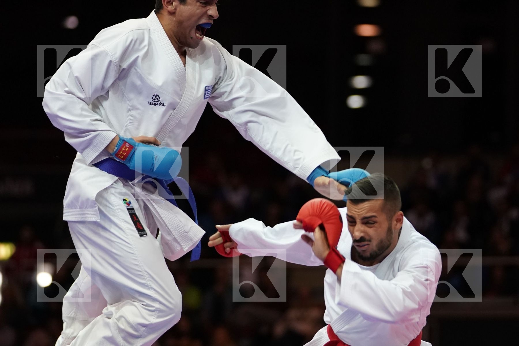 LUCA MARESCA (ITALY) VS DIONYSIOS XENOS (GREECE) in Senior Kumite -67 Kg - Bronze bout