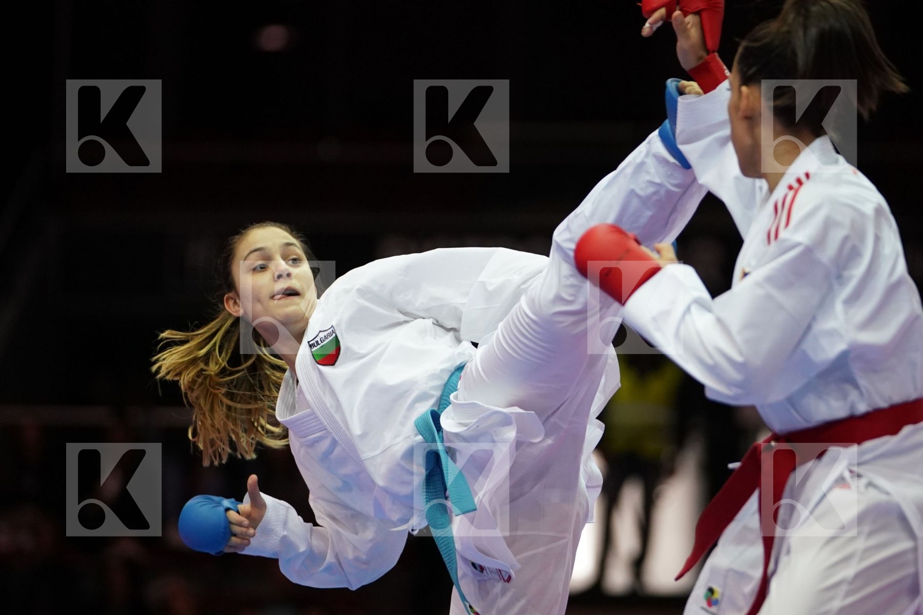 LORENA BUSA (ITALY) VS IVET GORANOVA (BULGARIA) in Senior Kumite -55 Kg - Bronze bout
