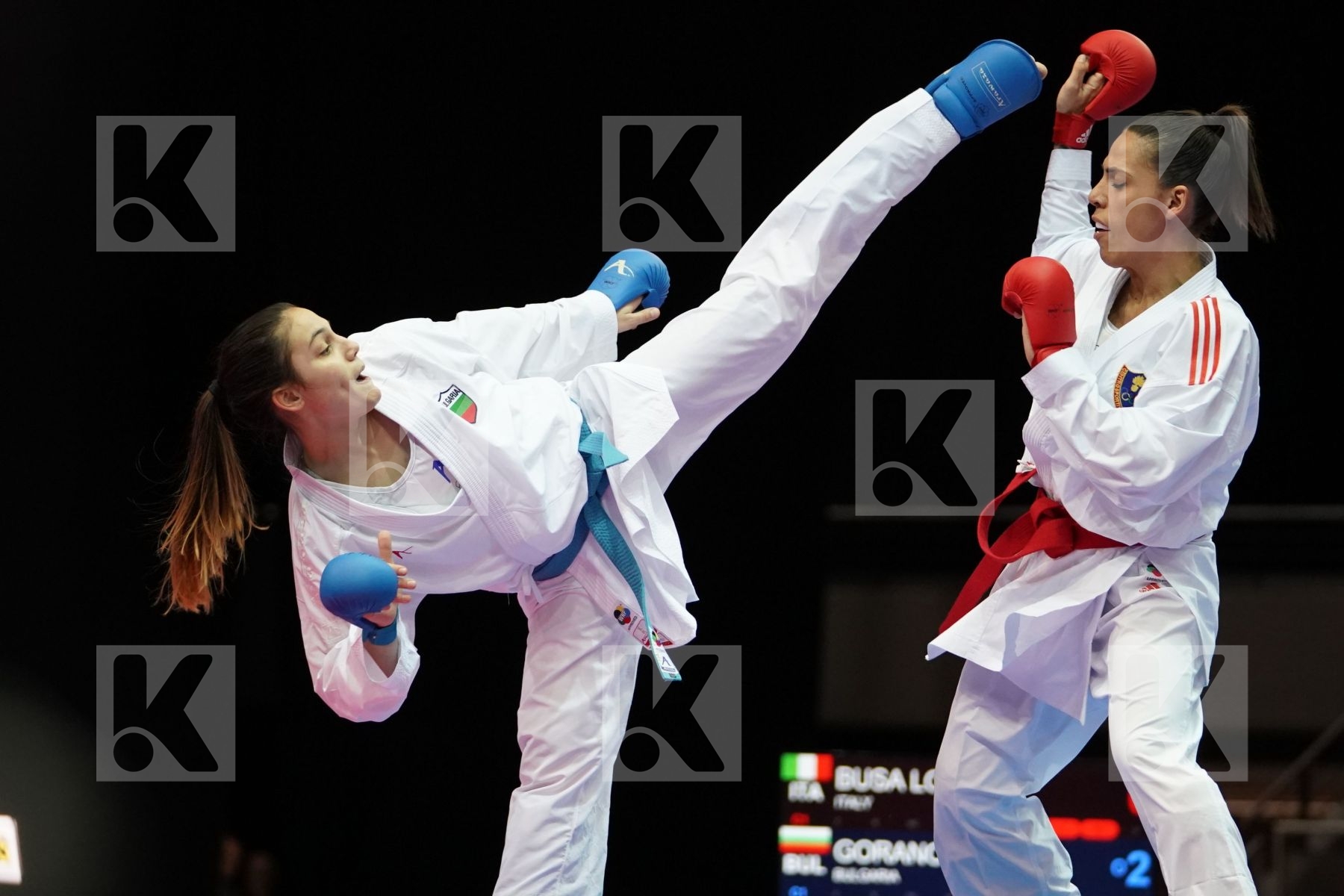 LORENA BUSA (ITALY) VS IVET GORANOVA (BULGARIA) in Senior Kumite -55 Kg - Bronze bout