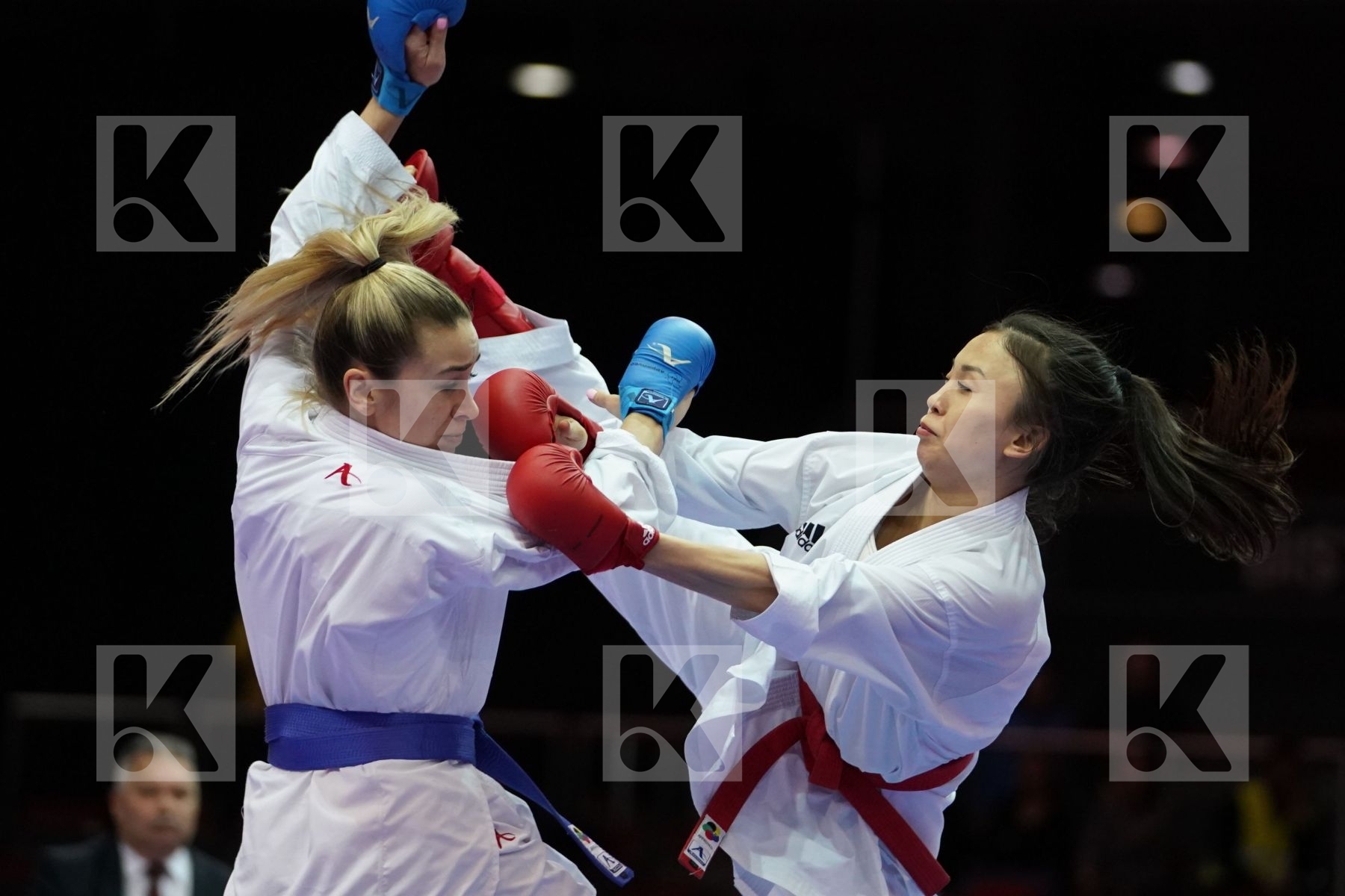 SABINA ZAKHAROVA (KAZAKHSTAN) VS ANZHELIKA TERLIUGA (UKRAINE) in Junior Kumite Male -55 Kg - Bronze bout