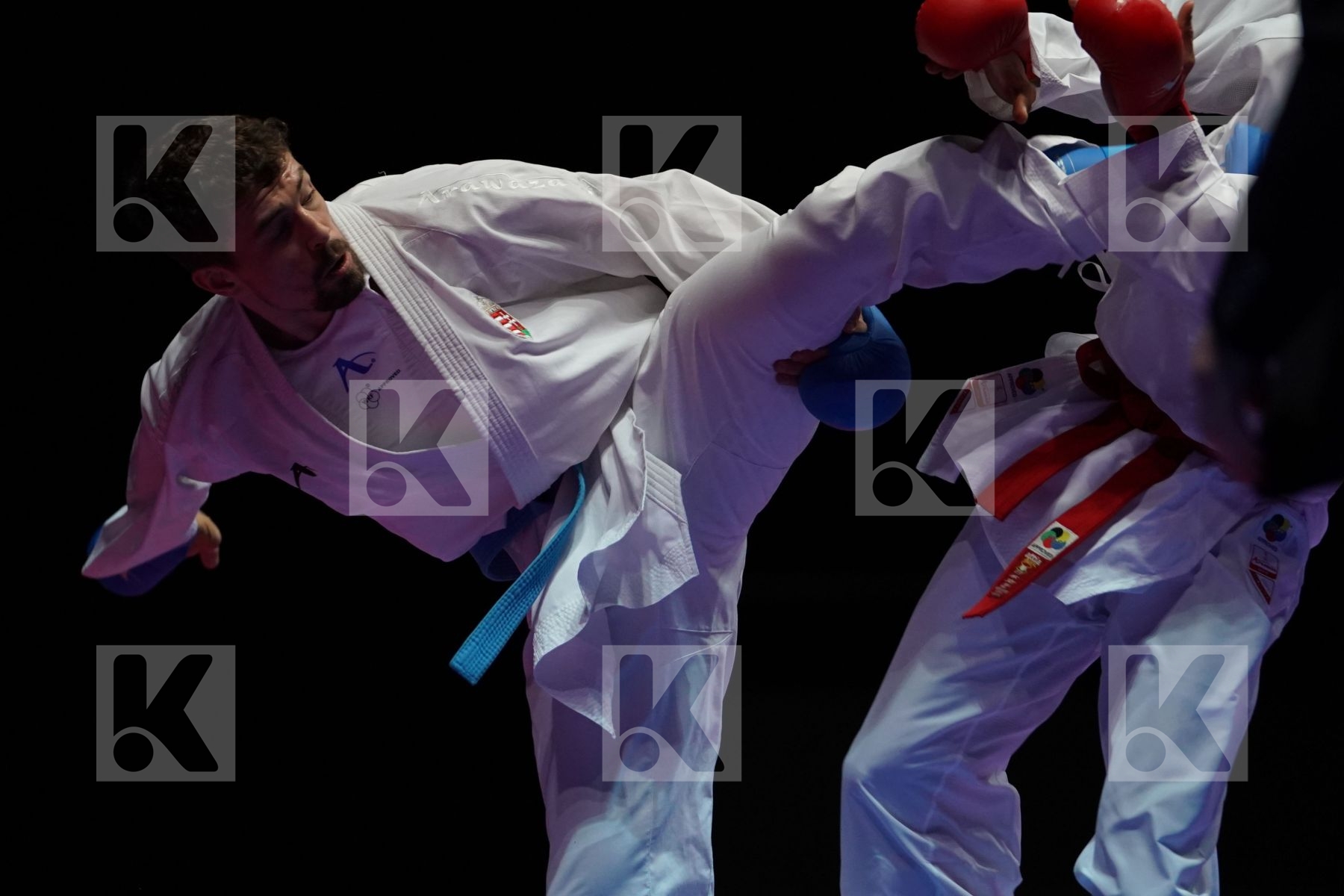 AHMED MOHEY EL SHARABY EZZAT (ITALY) VS GABOR HARSPATAKI (HUNGARY) in Senior Kumite -75 Kg - Gold bout