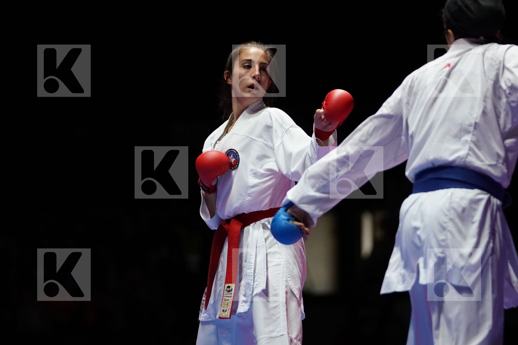 VALENTINA TORO MENESES (CHILE) VS TARAVAT KHAKSAR (ISLAMIC REPUBLIC OF IRAN) in Senior Kumite -55 Kg - Gold bout