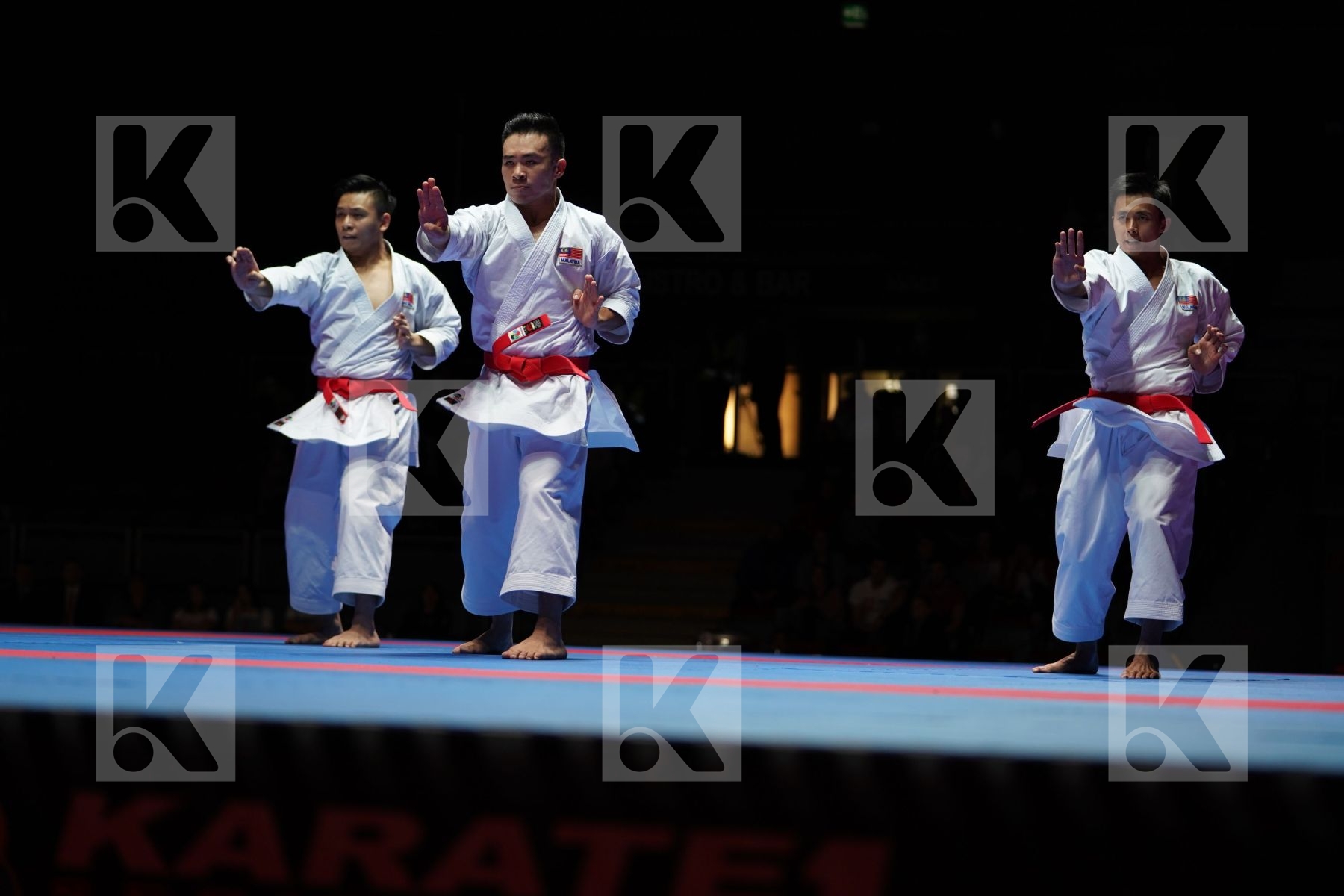 MALAYSIA (HOE, LEONG, OH THENG WEI) in Senior Team Male Kata - Gold bout