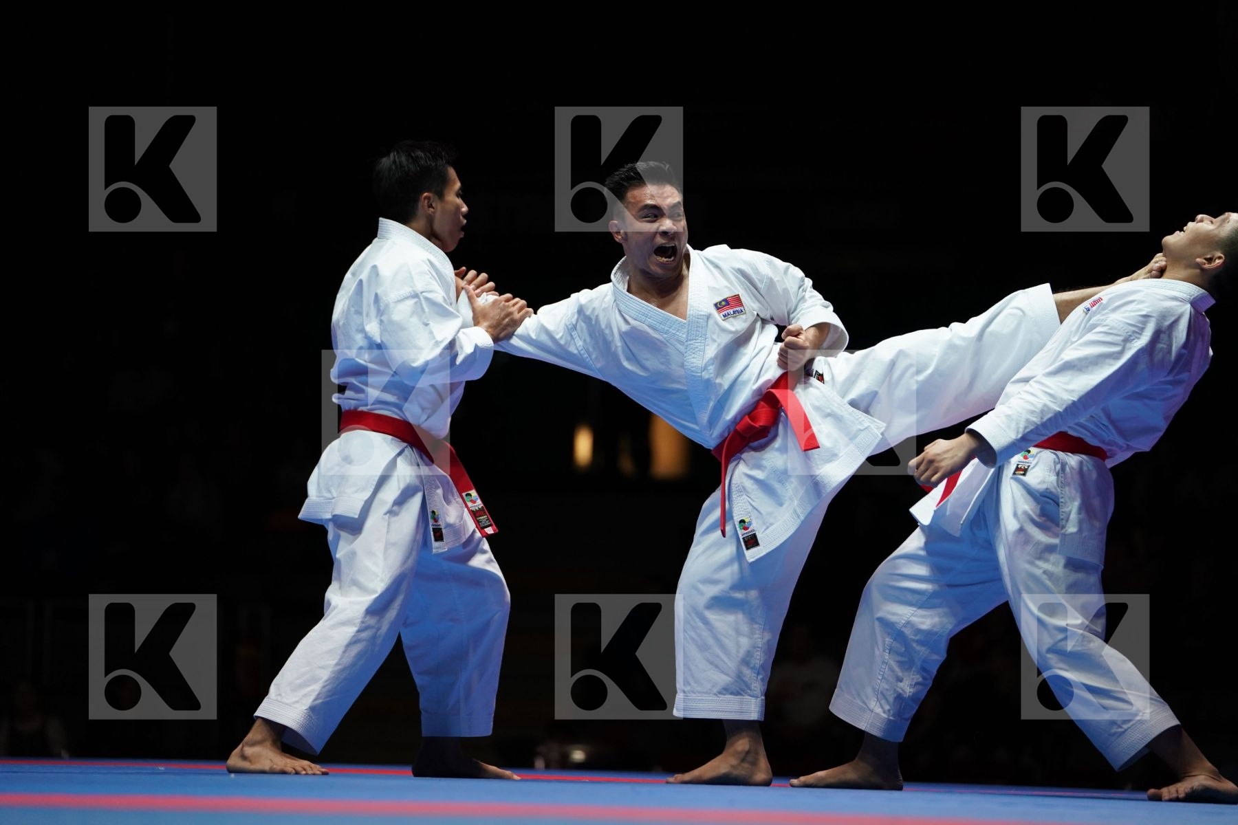 MALAYSIA (HOE, LEONG, OH THENG WEI) in Senior Team Male Kata - Gold bout