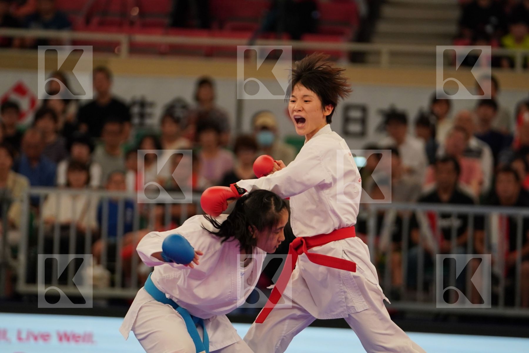 LI RANRAN (CHINA) vs GU SHIAU-SHUANG (CHINESE TAIPEI) in Senior Kumite -50 Kg - Bronze bout