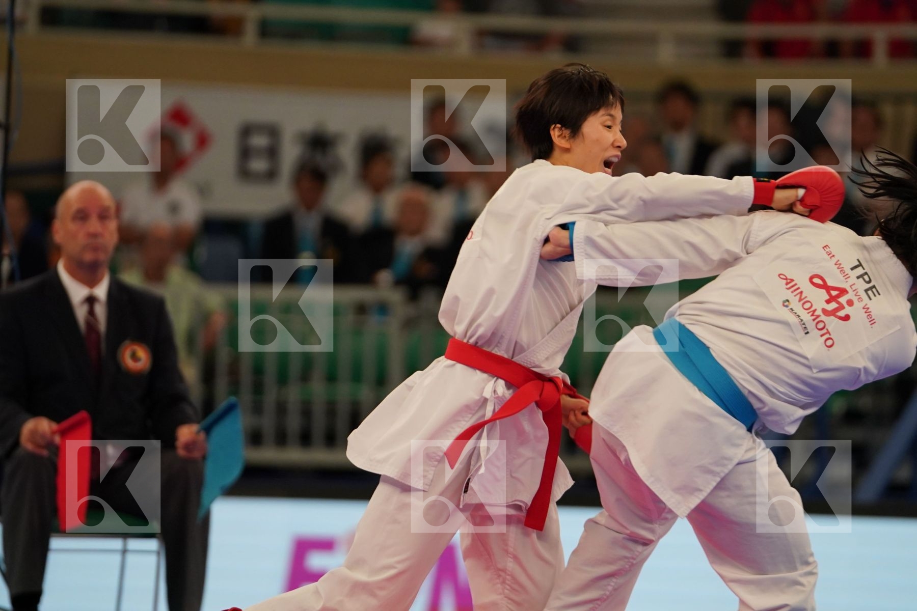 LI RANRAN (CHINA) vs GU SHIAU-SHUANG (CHINESE TAIPEI) in Senior Kumite -50 Kg - Bronze bout
