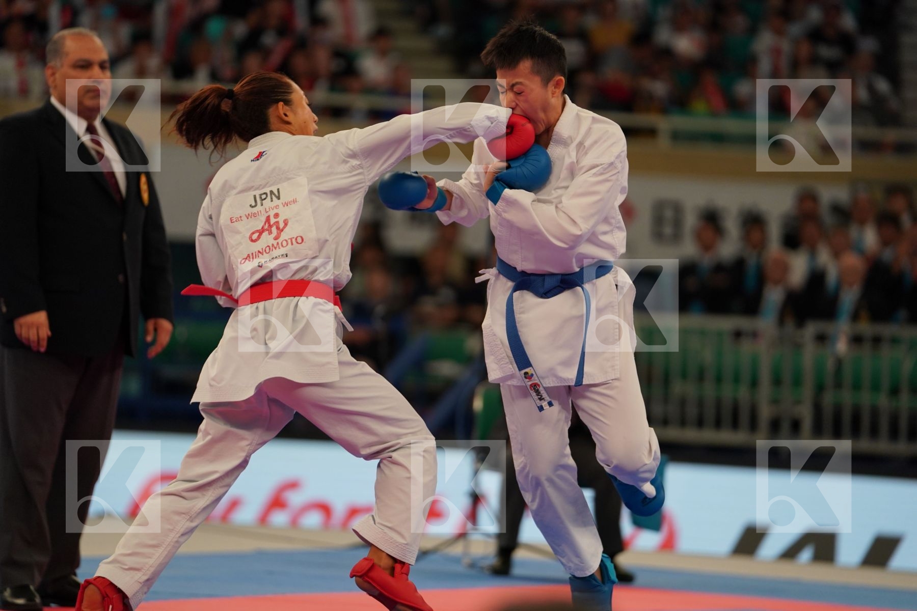 TADANO AYAKA (JAPAN) vs KU TSUI-PING (CHINESE TAIPEI) in Senior Kumite -50 Kg - Bronze bout