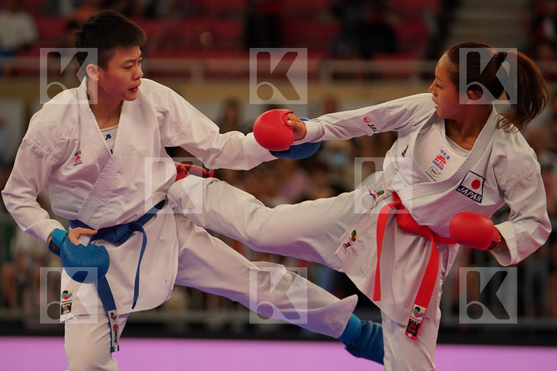 TADANO AYAKA (JAPAN) vs KU TSUI-PING (CHINESE TAIPEI) in Senior Kumite -50 Kg - Bronze bout