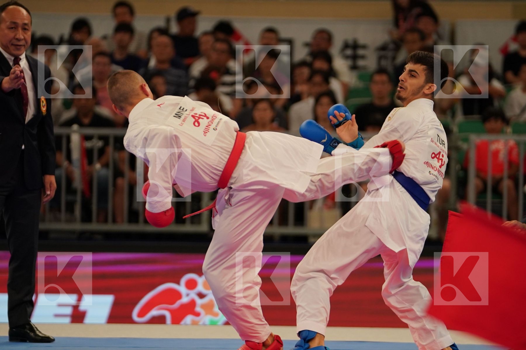 DULOVIC NENAD (MONTENEGRO) vs SAMDAN ERAY (TURKEY) in Senior Kumite -60 Kg - Bronze bout