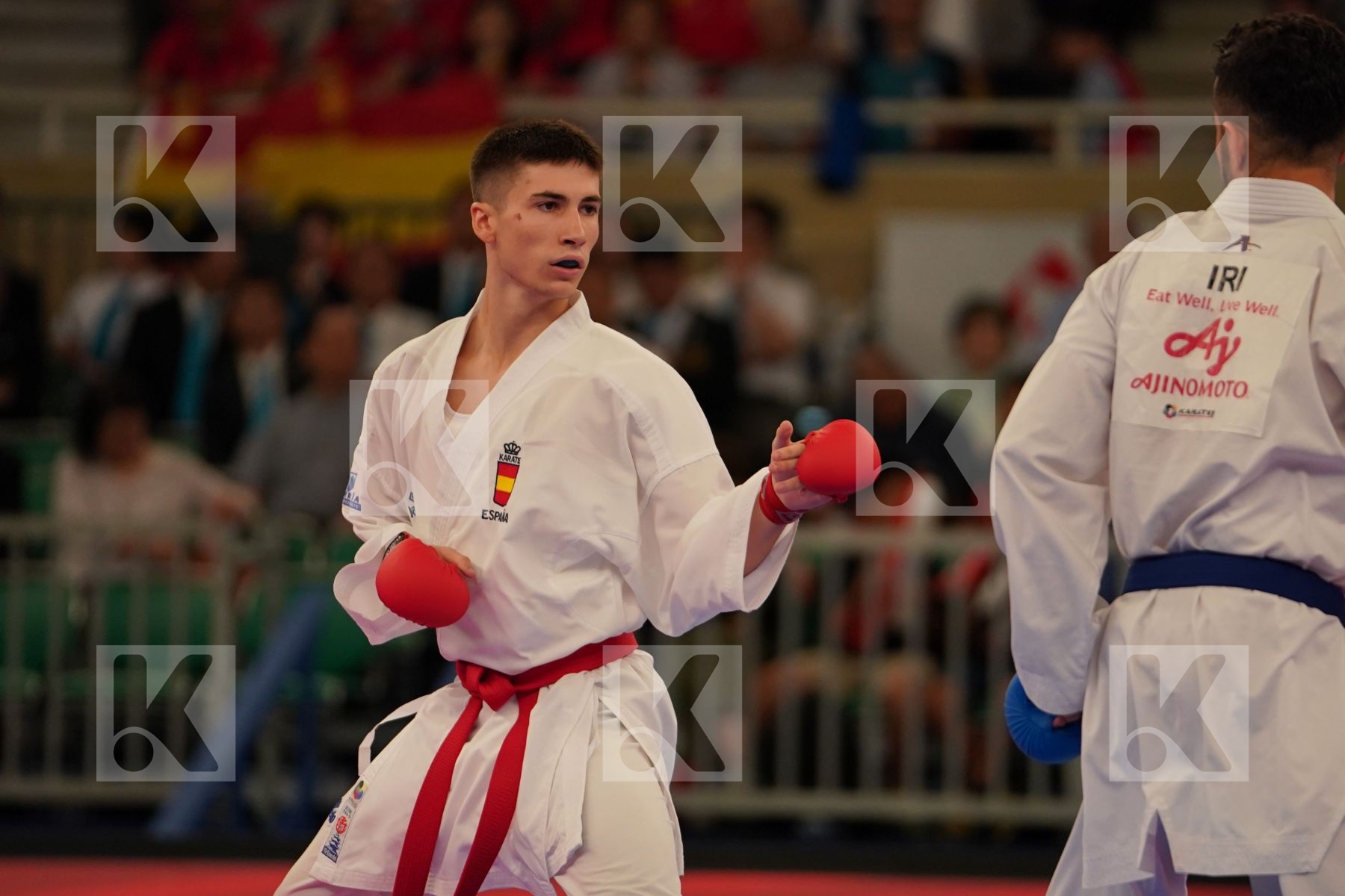 ORTIZ_FERNANDEZ ALEJANDRO (SPAIN) vs HASSANNIAIDEILAMI MAJID (IRAN) in Senior Kumite -60 Kg - Bronze bout