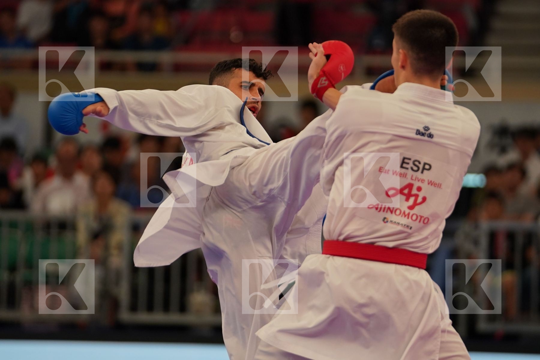 ORTIZ_FERNANDEZ ALEJANDRO (SPAIN) vs HASSANNIAIDEILAMI MAJID (IRAN) in Senior Kumite -60 Kg - Bronze bout