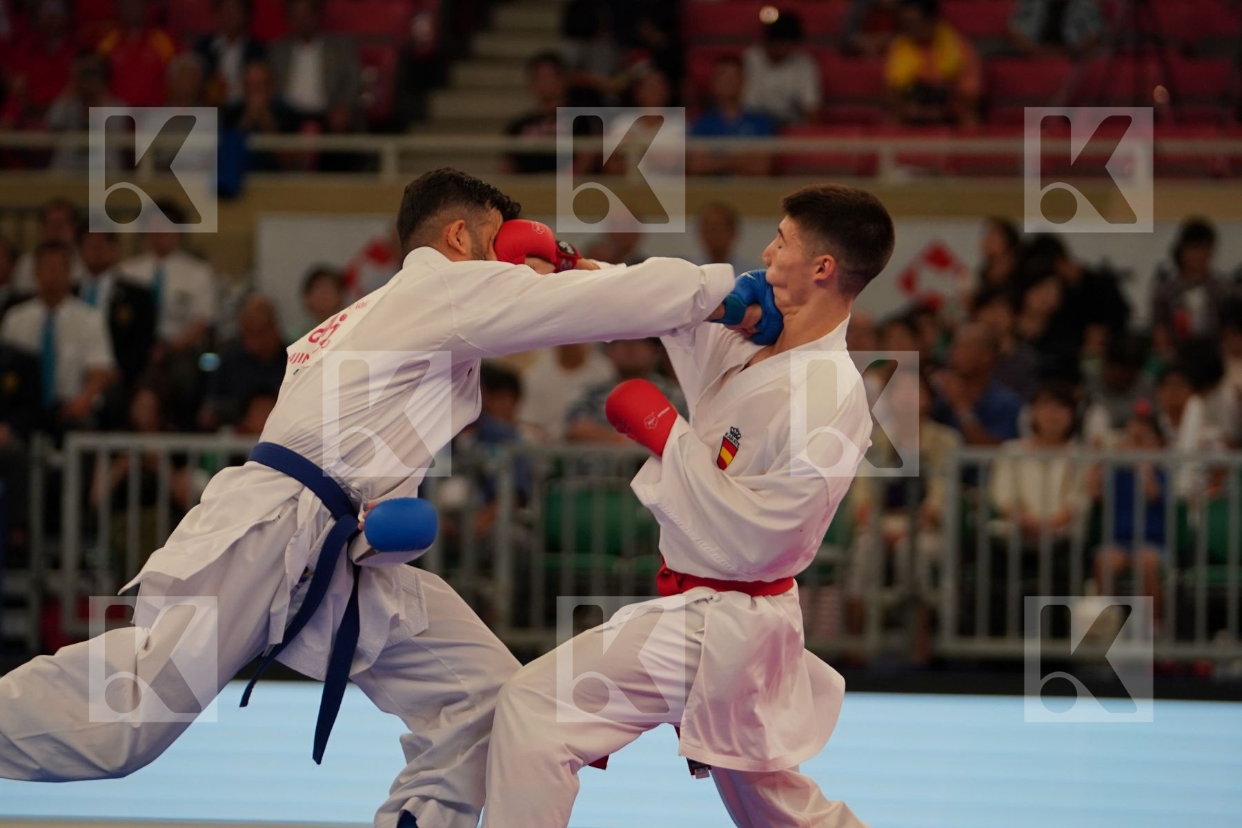 ORTIZ_FERNANDEZ ALEJANDRO (SPAIN) vs HASSANNIAIDEILAMI MAJID (IRAN) in Senior Kumite -60 Kg - Bronze bout