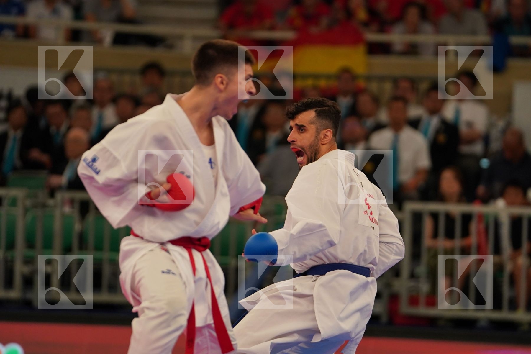 ORTIZ_FERNANDEZ ALEJANDRO (SPAIN) vs HASSANNIAIDEILAMI MAJID (IRAN) in Senior Kumite -60 Kg - Bronze bout
