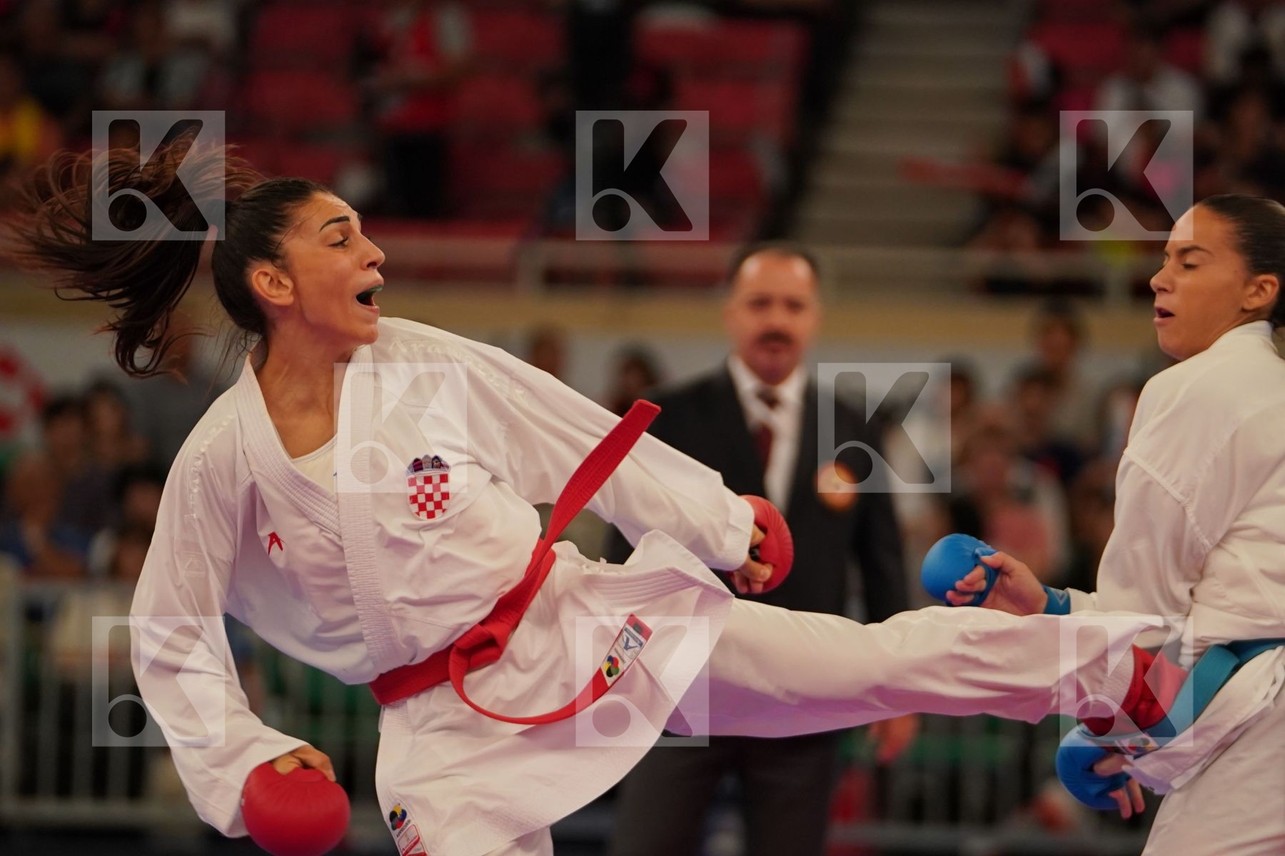 HASANI ALESANDRA (CROATIA) vs FERNANDEZ_OSORIO CARLOTA (SPAIN) in Senior Kumite -55 Kg - Bronze bout