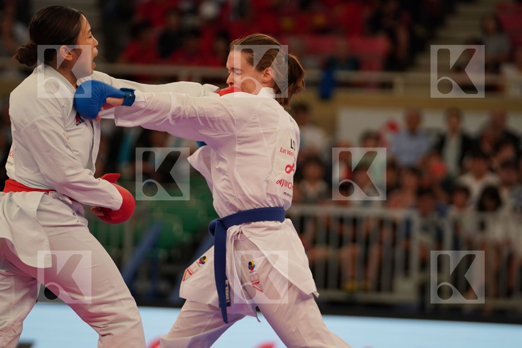 NAKAMURA SHIORI (JAPAN) vs WARLING JENNIFER (LUXEMBOURG) in Senior Kumite -55 Kg - Bronze bout