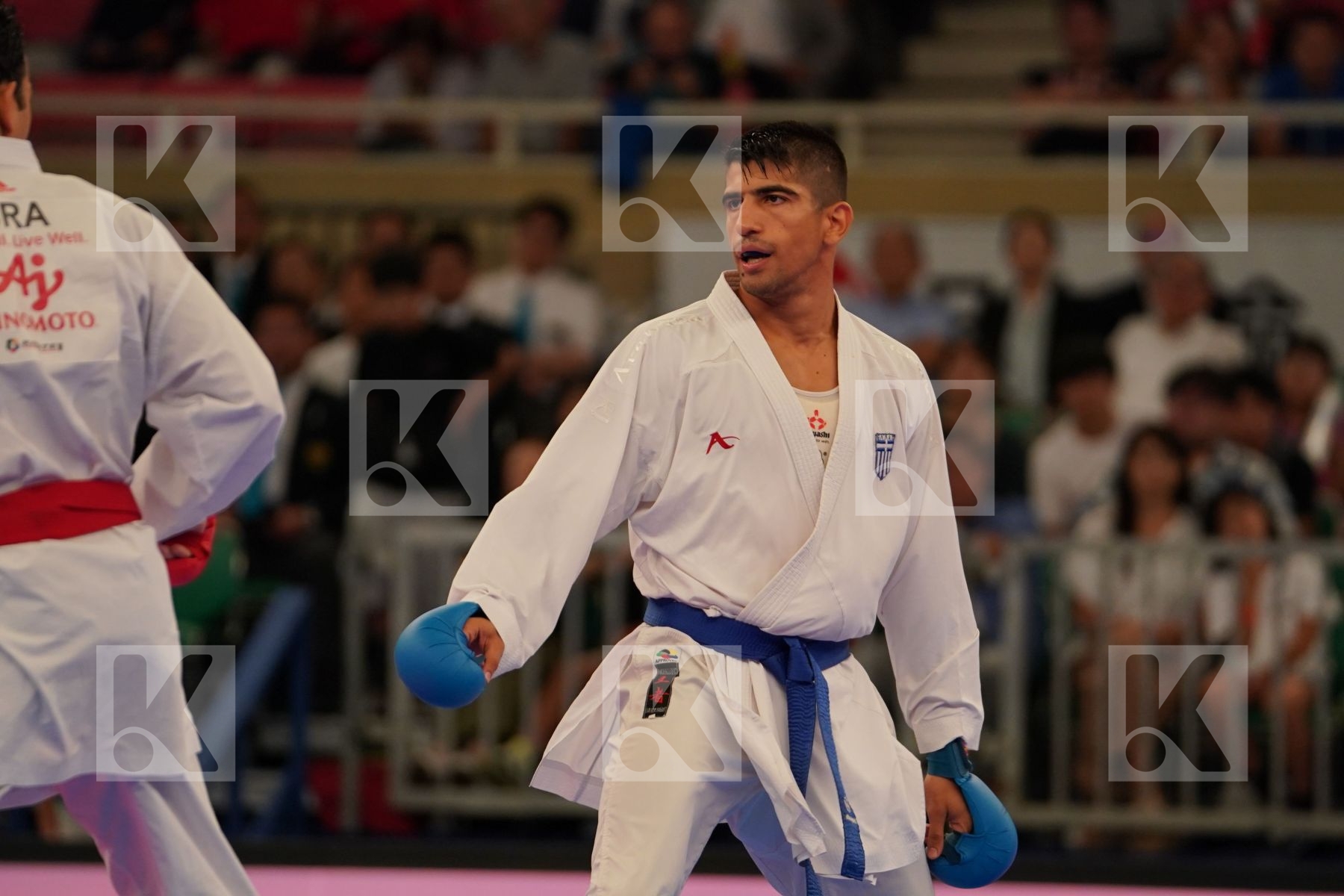 FIGUEIRA VINICIUS (BRAZIL) vs XENOS DIONYSIOS (GREECE) in Senior Kumite -67 Kg - Bronze bout
