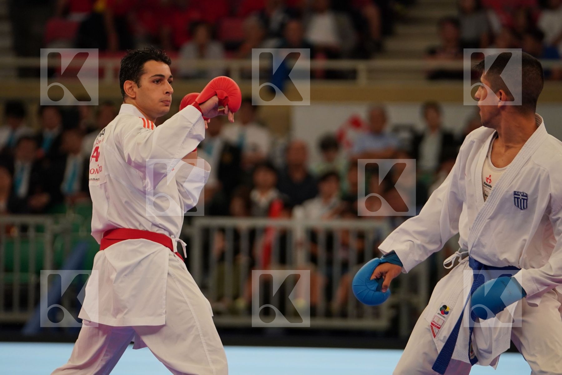 FIGUEIRA VINICIUS (BRAZIL) vs XENOS DIONYSIOS (GREECE) in Senior Kumite -67 Kg - Bronze bout