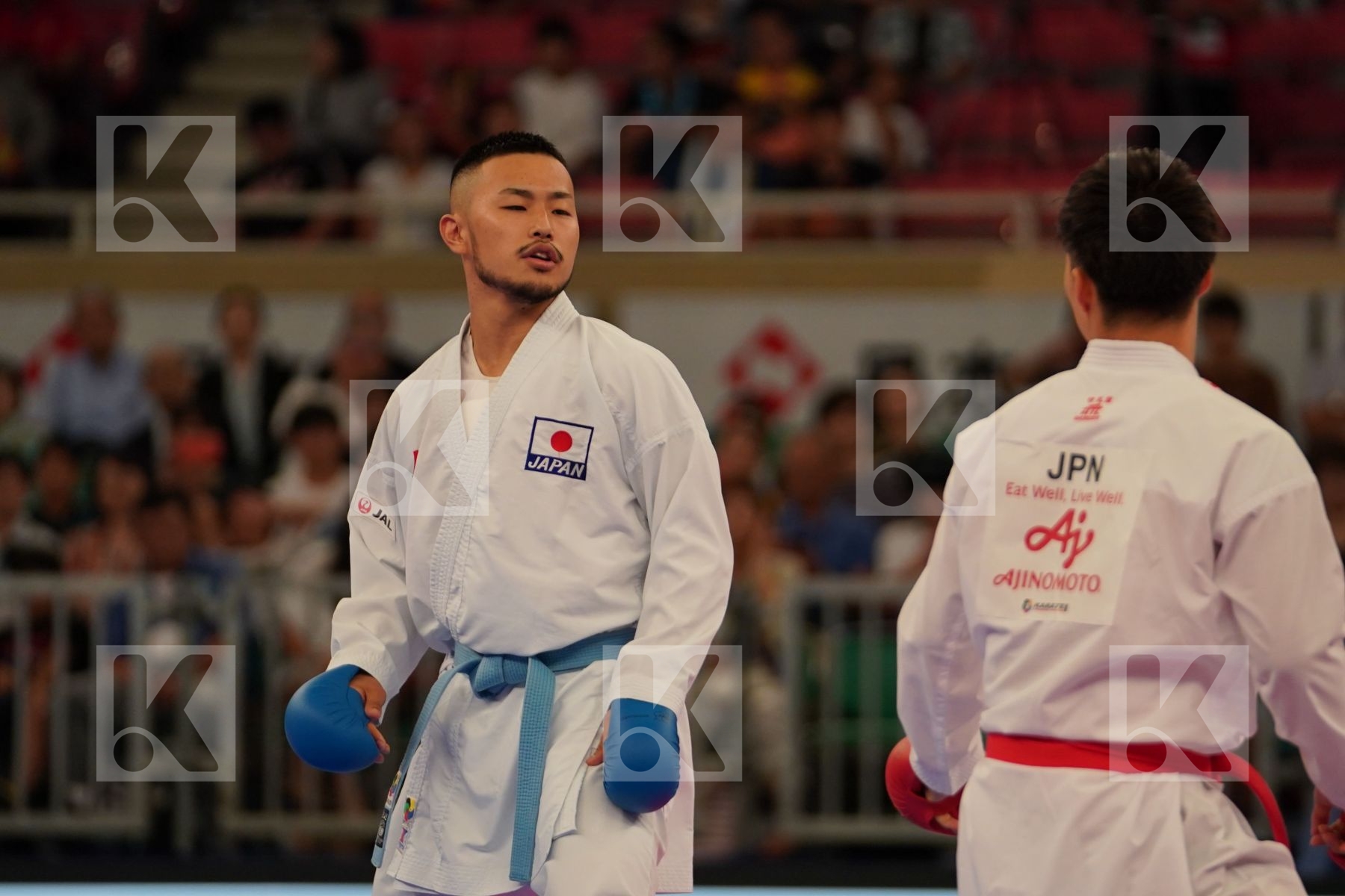 KOZAKI YUGO (JAPAN) vs NAKANO SOICHIRO (JAPAN) in Senior Kumite -67 Kg - Bronze bout