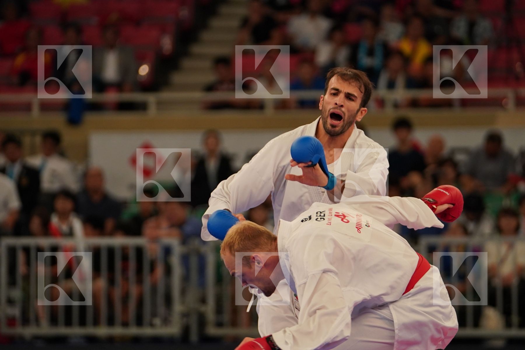 BITSCH NOAH (GERMANY) vs ASGARI GHONCHEH BAHMAN (IRAN) in Senior Kumite -75 Kg - Bronze bout