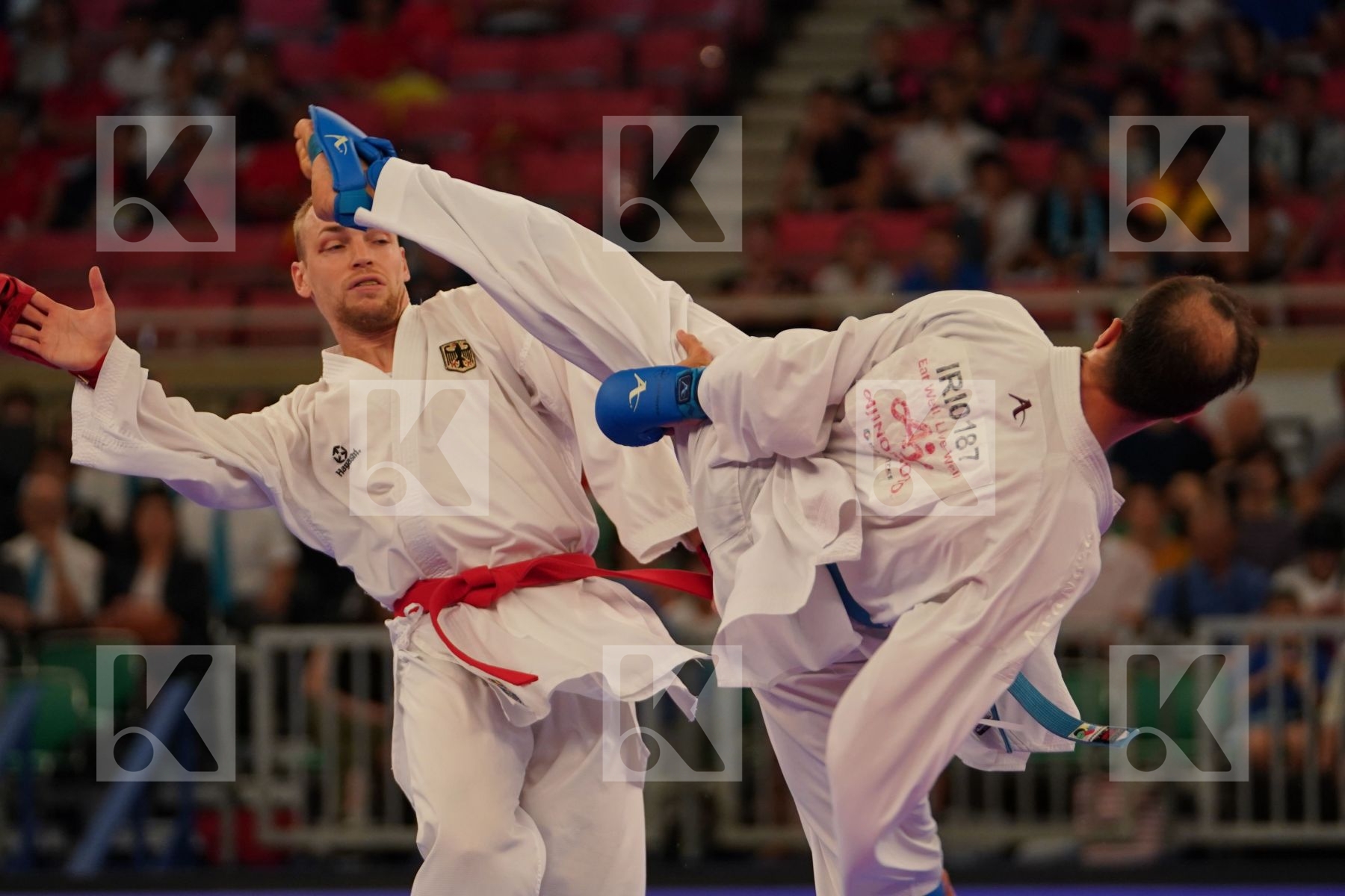BITSCH NOAH (GERMANY) vs ASGARI GHONCHEH BAHMAN (IRAN) in Senior Kumite -75 Kg - Bronze bout