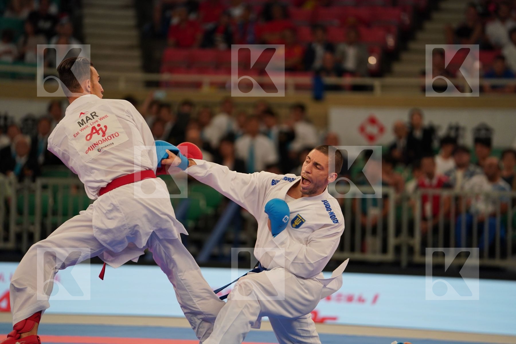 SEKOURI YASSINE (MOROCCO) vs HORUNA STANISLAV (UKRAINE) in Senior Kumite -75 Kg - Bronze bout