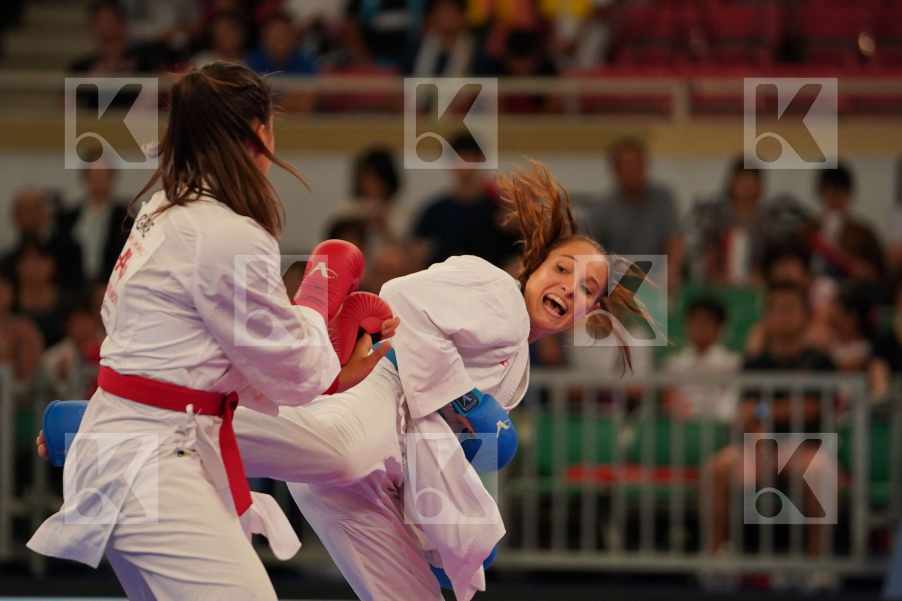 KYDONAKI KYRIAKI (GREECE) vs BUCHINGER ALISA (AUSTRIA) in Senior Kumite -68 Kg - Bronze bout