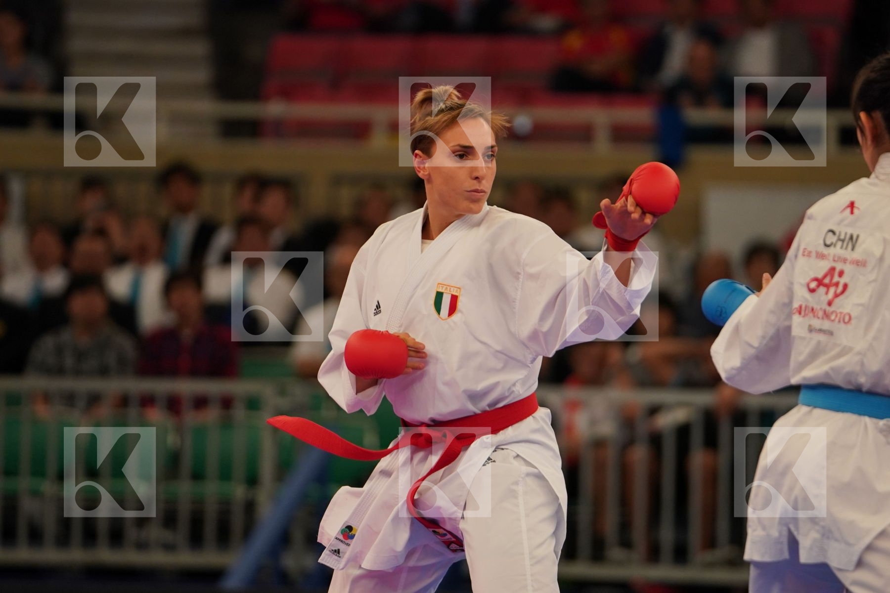 SEMERARO SILVIA (ITALIA) vs GONG LI (CHINA) in Senior Kumite -68 Kg - Bronze bout