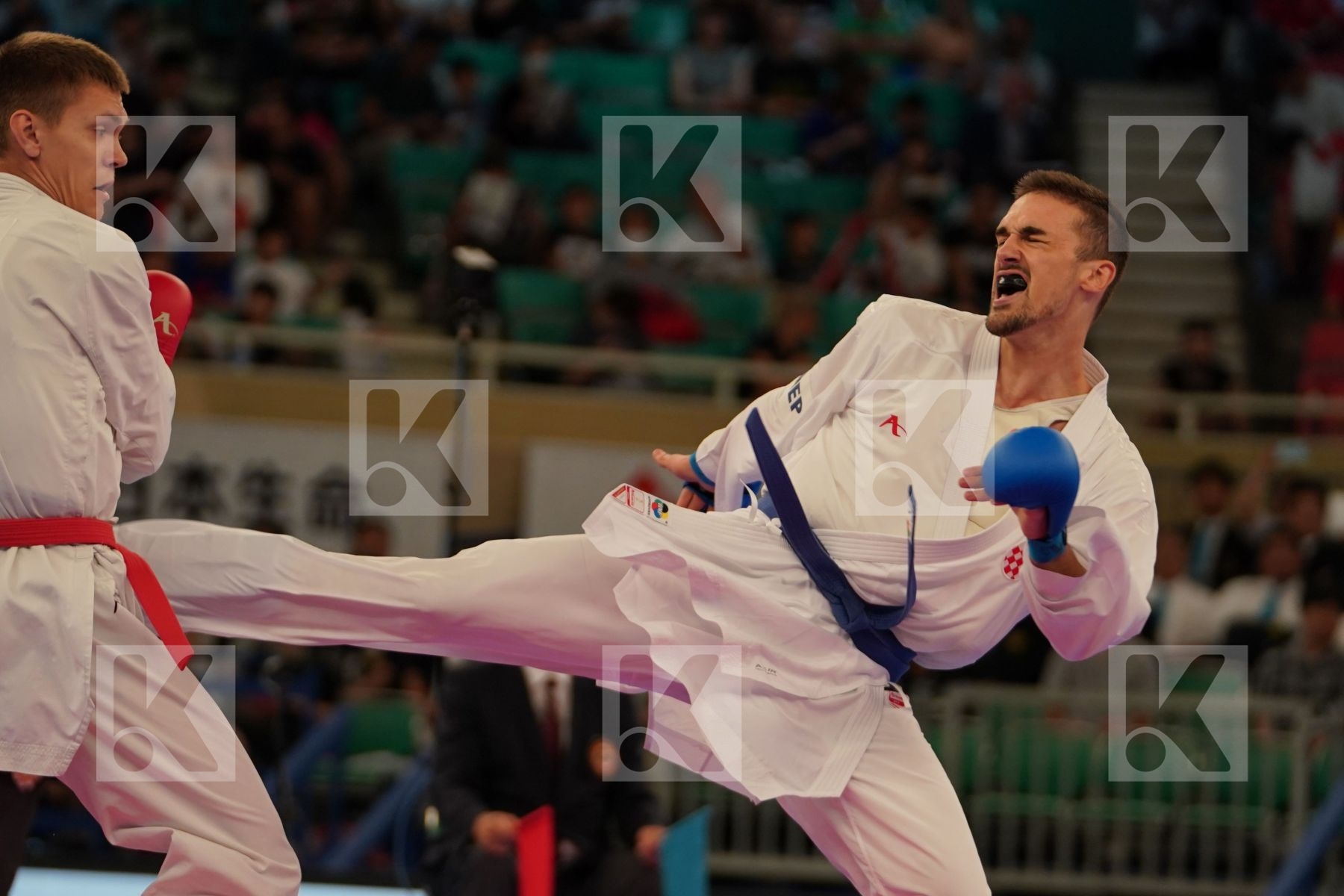 ISAKAU ANTON (BELARUS) vs KVESIC IVAN (CROATIA) in Senior Kumite -84 Kg - Bronze bout