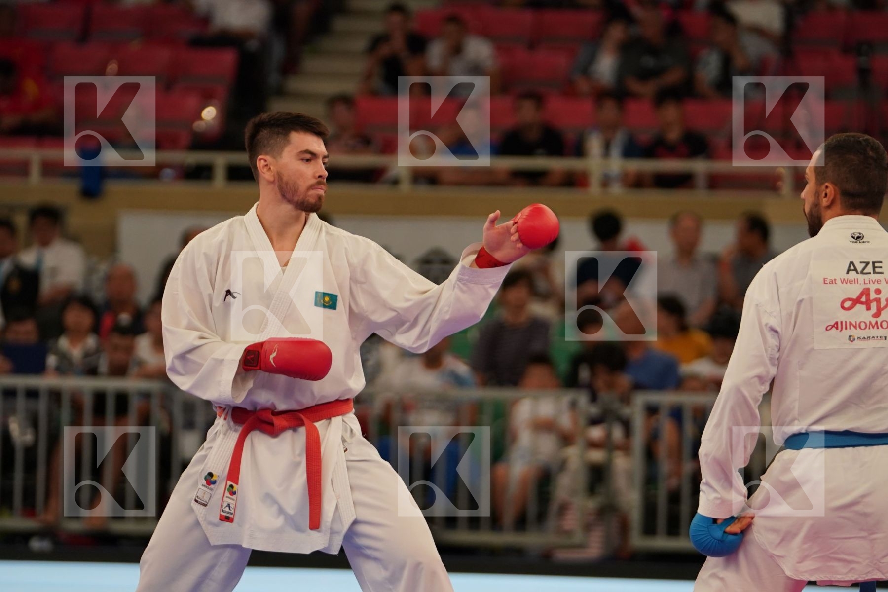 CHIKHMAREV IGOR (KAZAKHSTAN) vs MAMAYEV AYKHAN (AZERBAIJAN) in Senior Kumite -84 Kg - Bronze bout