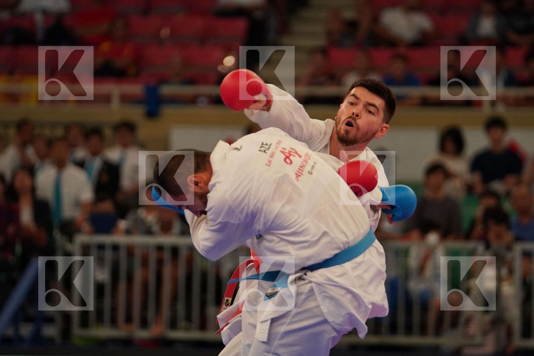 CHIKHMAREV IGOR (KAZAKHSTAN) vs MAMAYEV AYKHAN (AZERBAIJAN) in Senior Kumite -84 Kg - Bronze bout