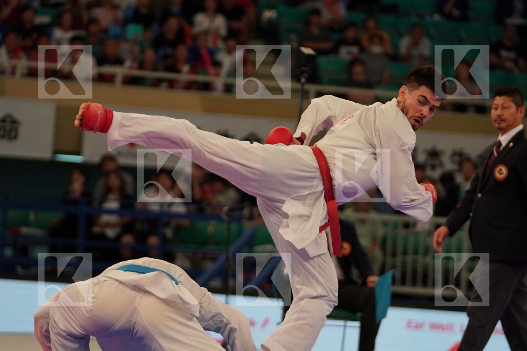 CHIKHMAREV IGOR (KAZAKHSTAN) vs MAMAYEV AYKHAN (AZERBAIJAN) in Senior Kumite -84 Kg - Bronze bout
