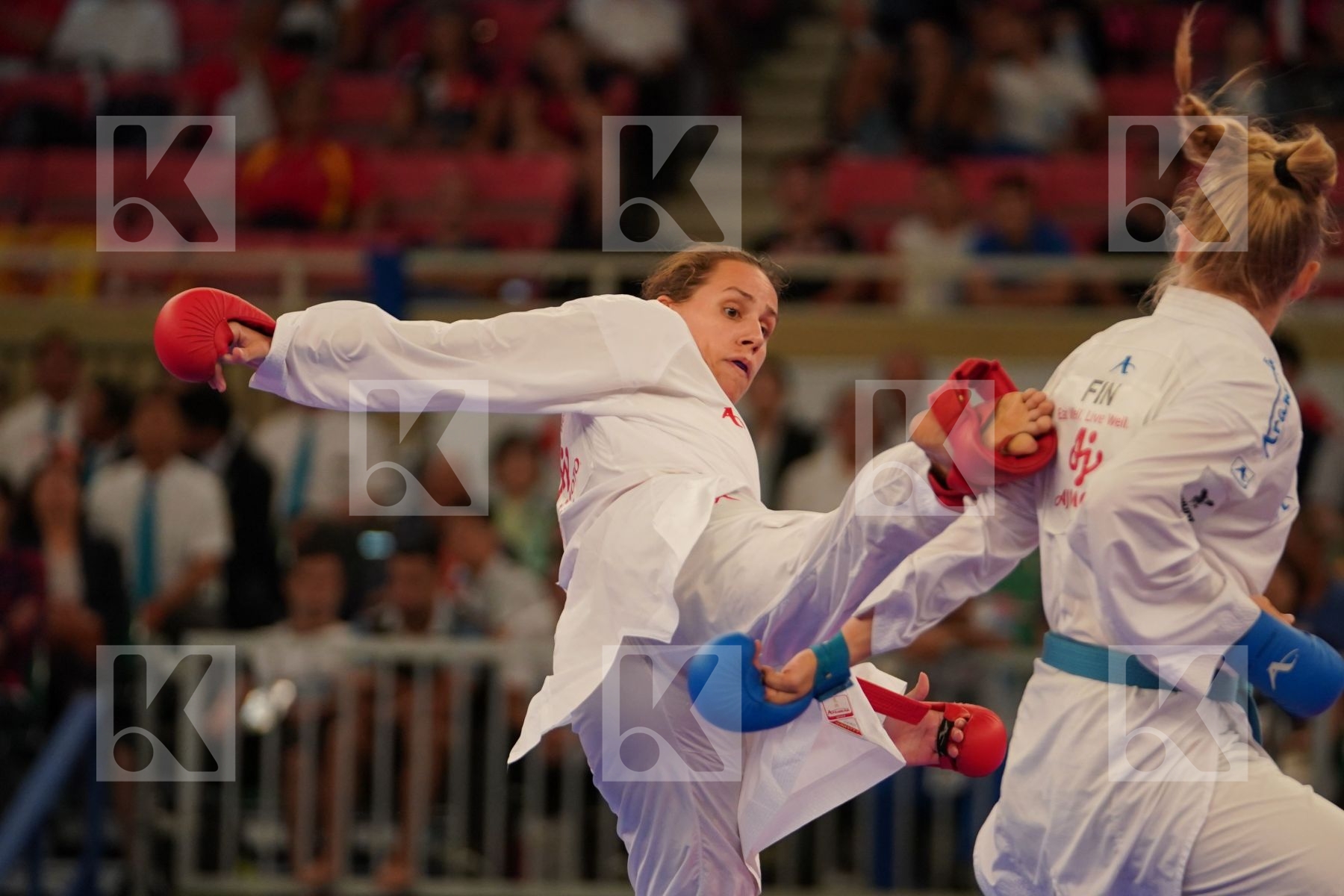WASOWICZ MAYA (USA) vs KEINANEN TITTA (FINLAND) in Senior Kumite 68+ Kg - Bronze bout