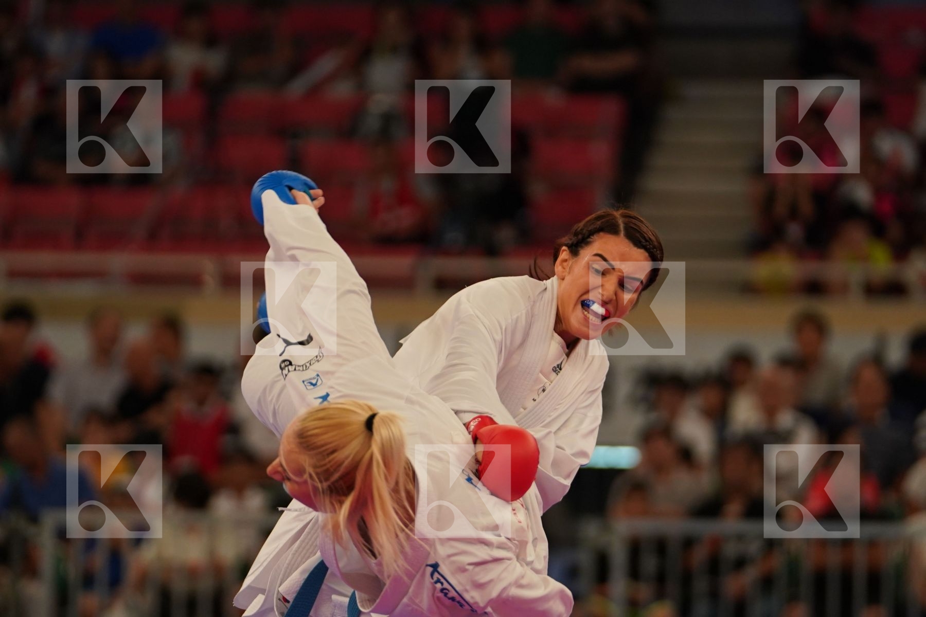 GARCIA NANCY (FRANCE) vs CHATZILIADOU ELENI (GREECE) in Senior Kumite 68+ Kg - Bronze bout