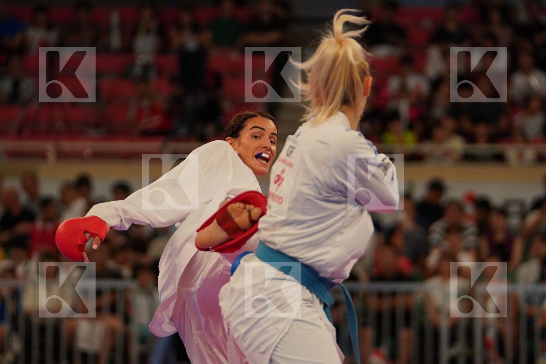 GARCIA NANCY (FRANCE) vs CHATZILIADOU ELENI (GREECE) in Senior Kumite 68+ Kg - Bronze bout