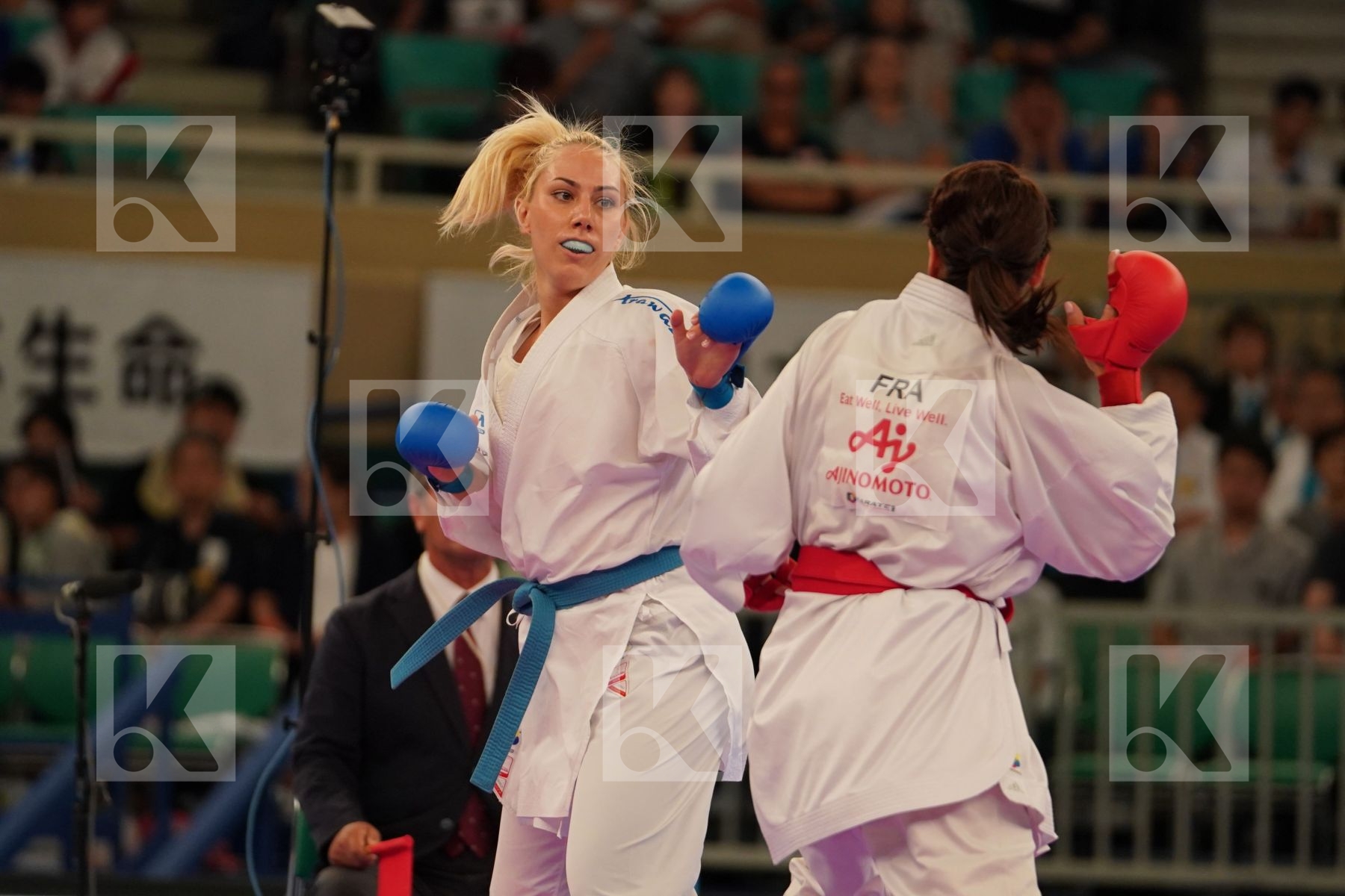 GARCIA NANCY (FRANCE) vs CHATZILIADOU ELENI (GREECE) in Senior Kumite 68+ Kg - Bronze bout