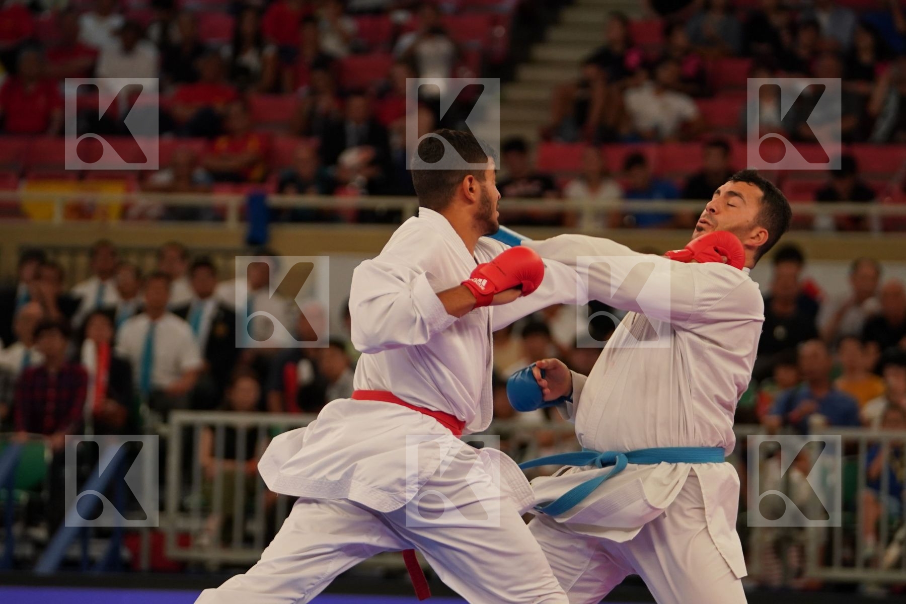FILALI MEHDI (FRANCE) vs GANJZADEH SAJAD (IRAN) in Senior Kumite 84+ Kg - Bronze bout