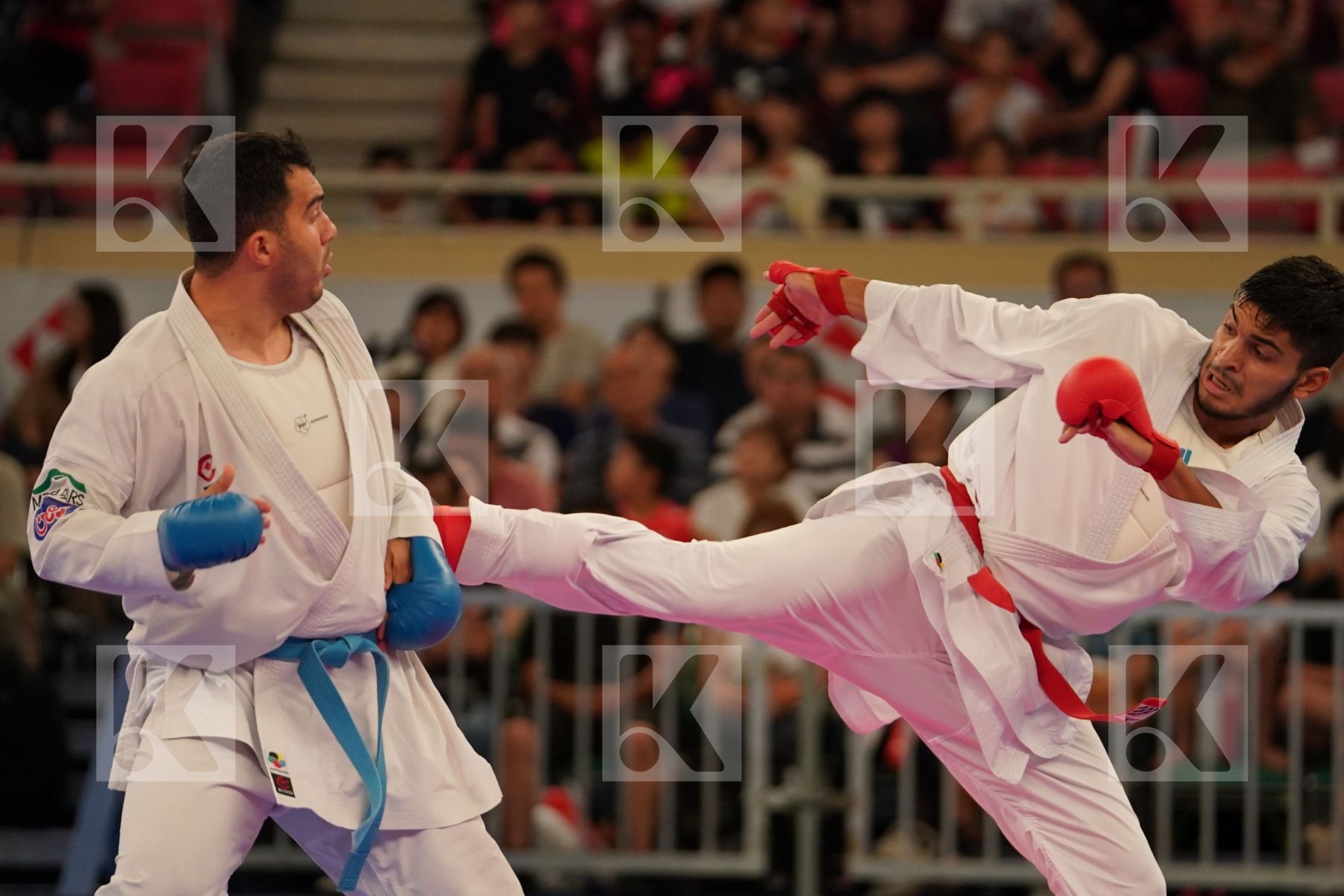FILALI MEHDI (FRANCE) vs GANJZADEH SAJAD (IRAN) in Senior Kumite 84+ Kg - Bronze bout