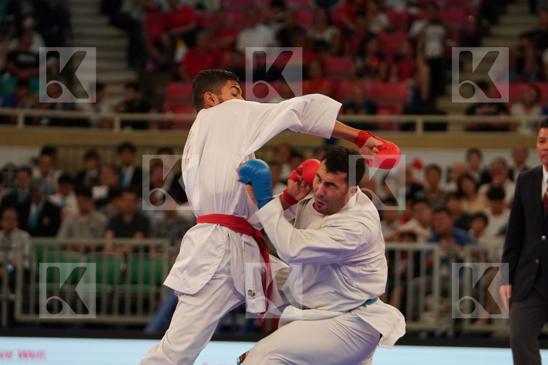 FILALI MEHDI (FRANCE) vs GANJZADEH SAJAD (IRAN) in Senior Kumite 84+ Kg - Bronze bout