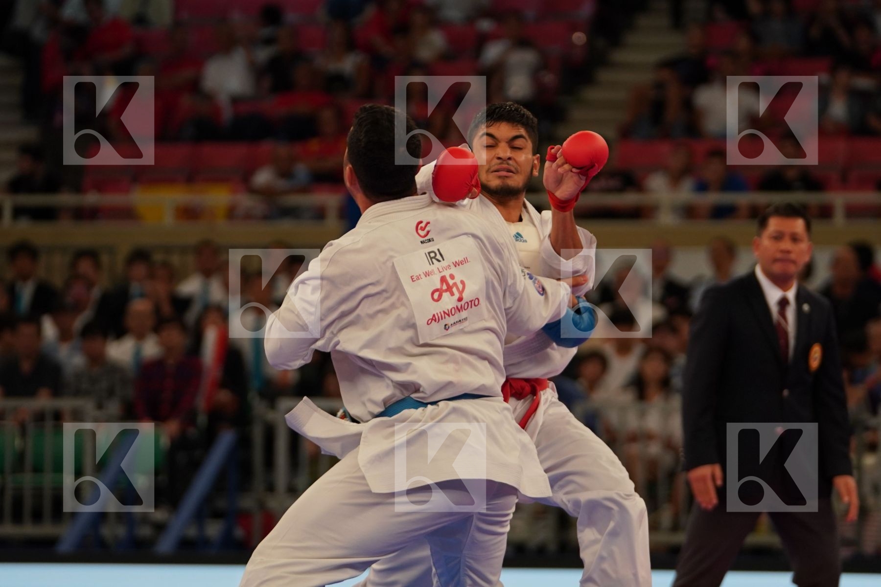FILALI MEHDI (FRANCE) vs GANJZADEH SAJAD (IRAN) in Senior Kumite 84+ Kg - Bronze bout
