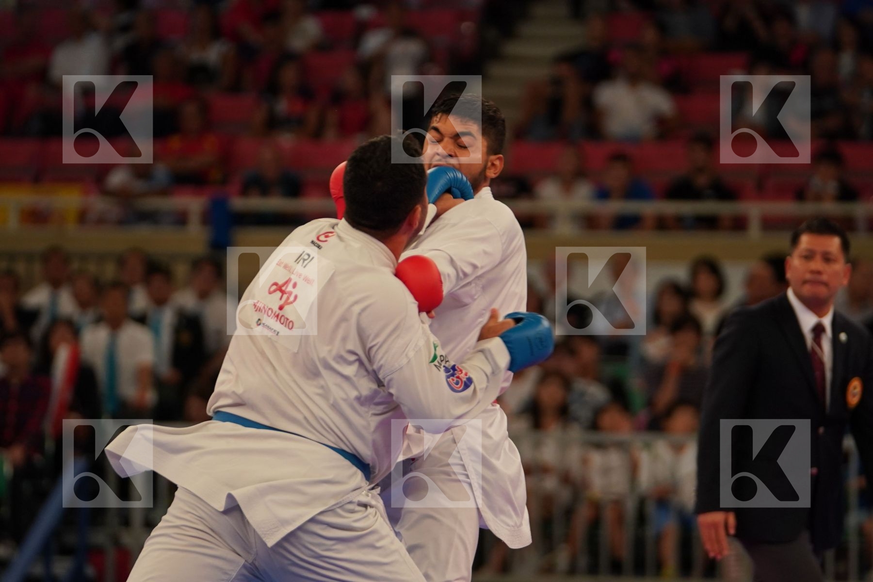 FILALI MEHDI (FRANCE) vs GANJZADEH SAJAD (IRAN) in Senior Kumite 84+ Kg - Bronze bout